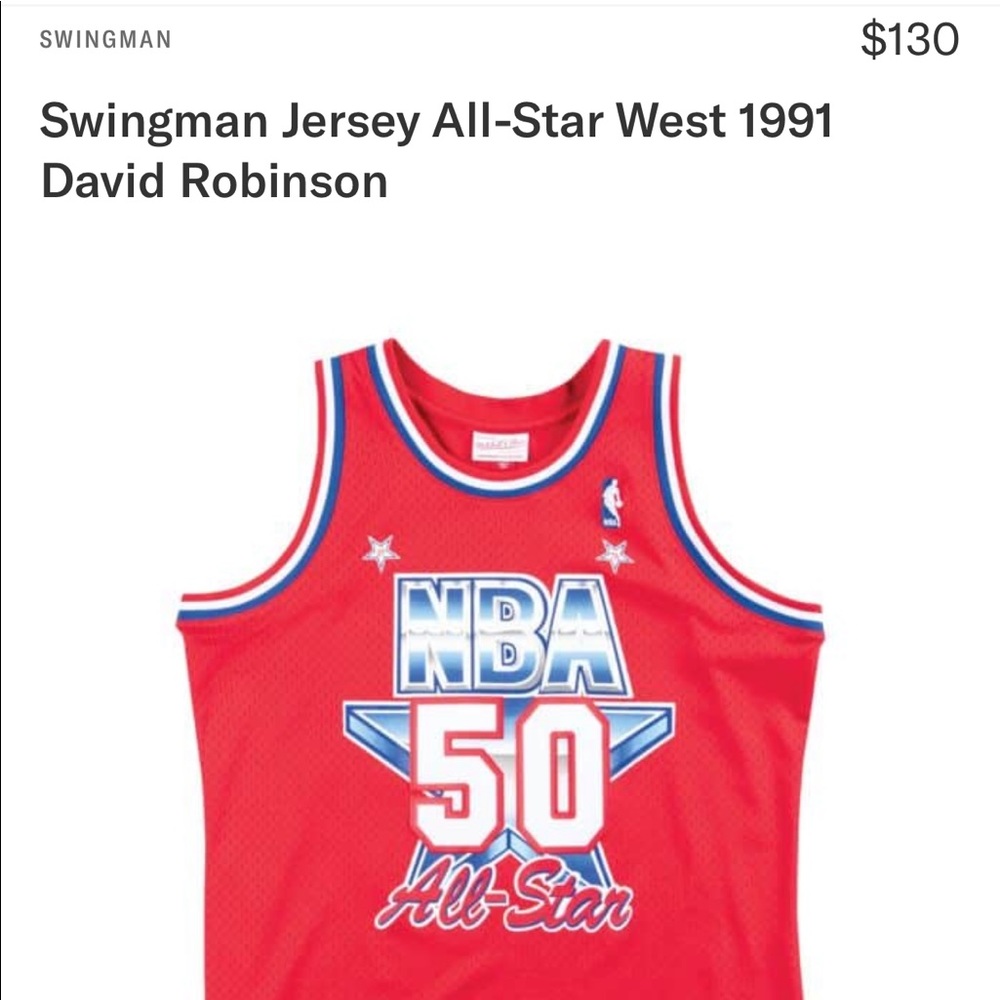 Swingman Jersey All-Star West 1991 David Robinson